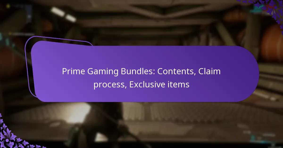 Prime Gaming Bundles: Contents, Claim process, Exclusive items