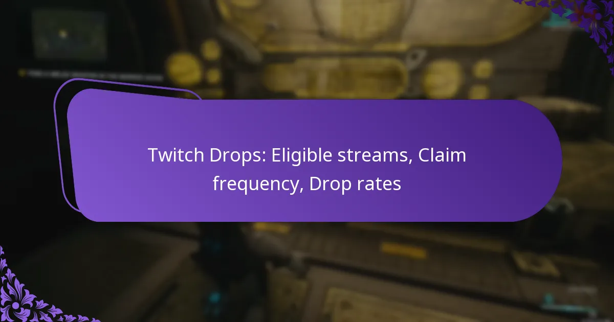 Twitch Drops: Eligible streams, Claim frequency, Drop rates