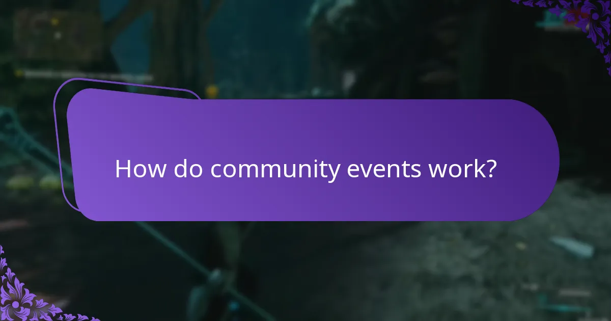 How do community events work?