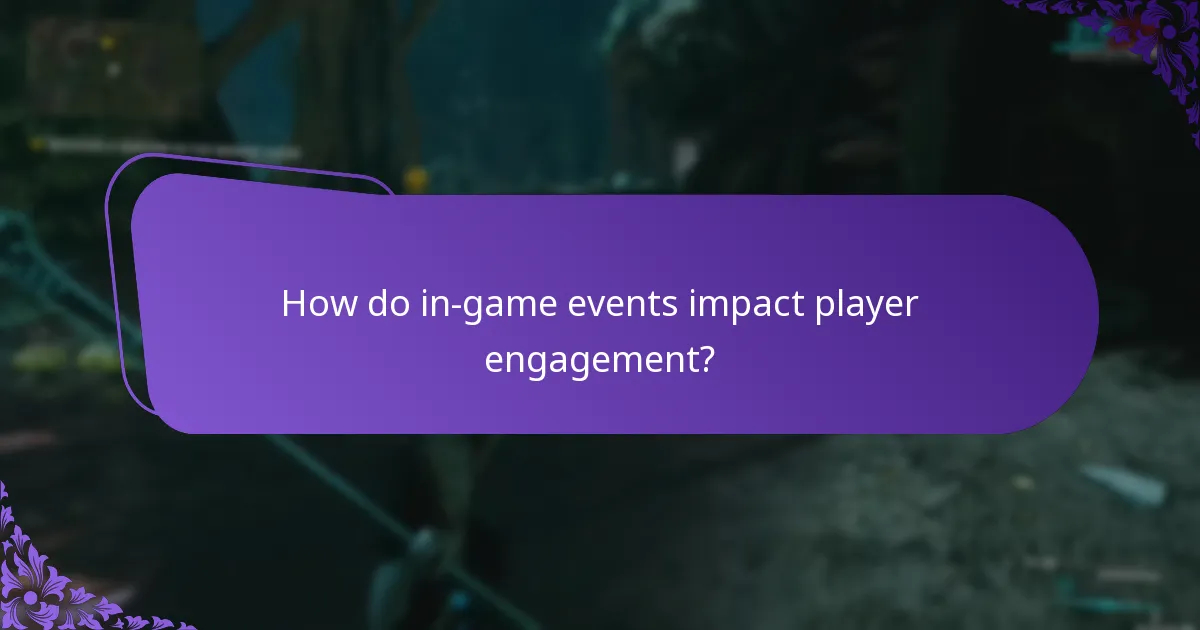 How do in-game events impact player engagement?