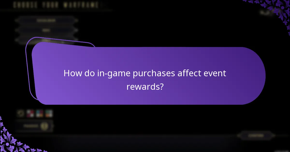 How do in-game purchases affect event rewards?