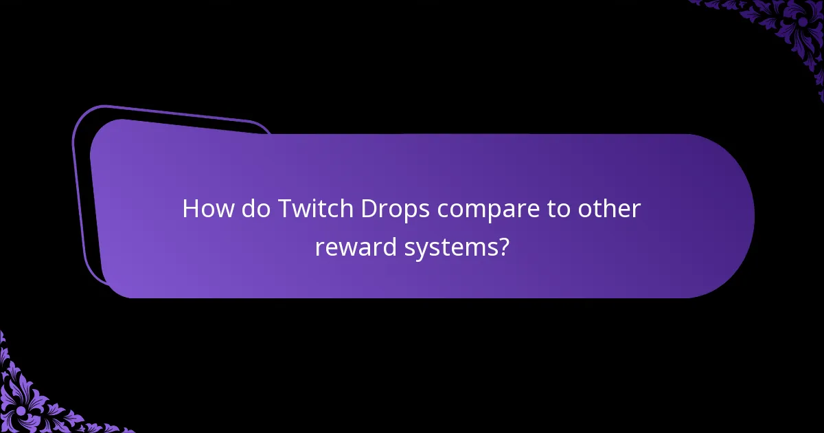 How do Twitch Drops compare to other reward systems?