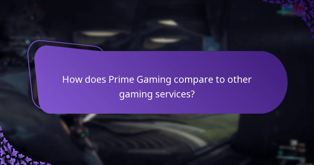 How does Prime Gaming compare to other gaming services?