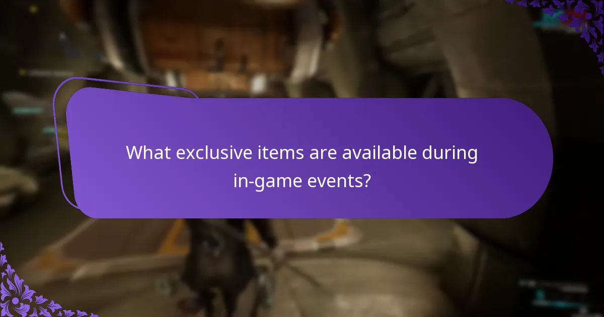 What exclusive items are available during in-game events?