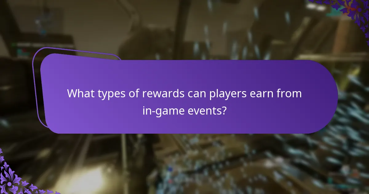 What types of rewards can players earn from in-game events?