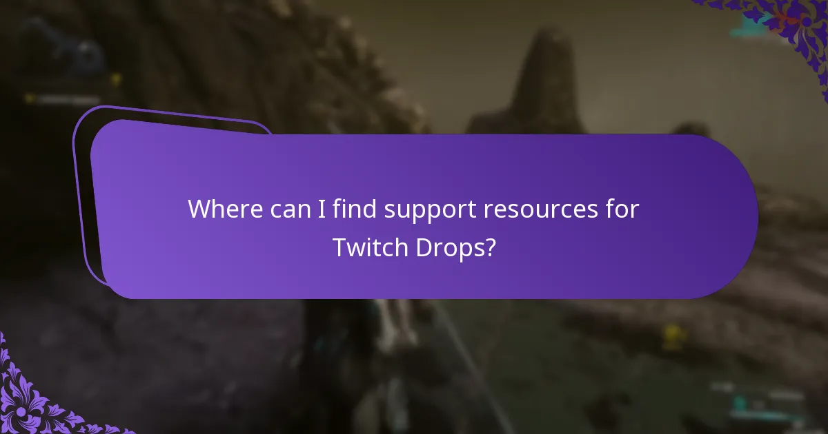 Where can I find support resources for Twitch Drops?